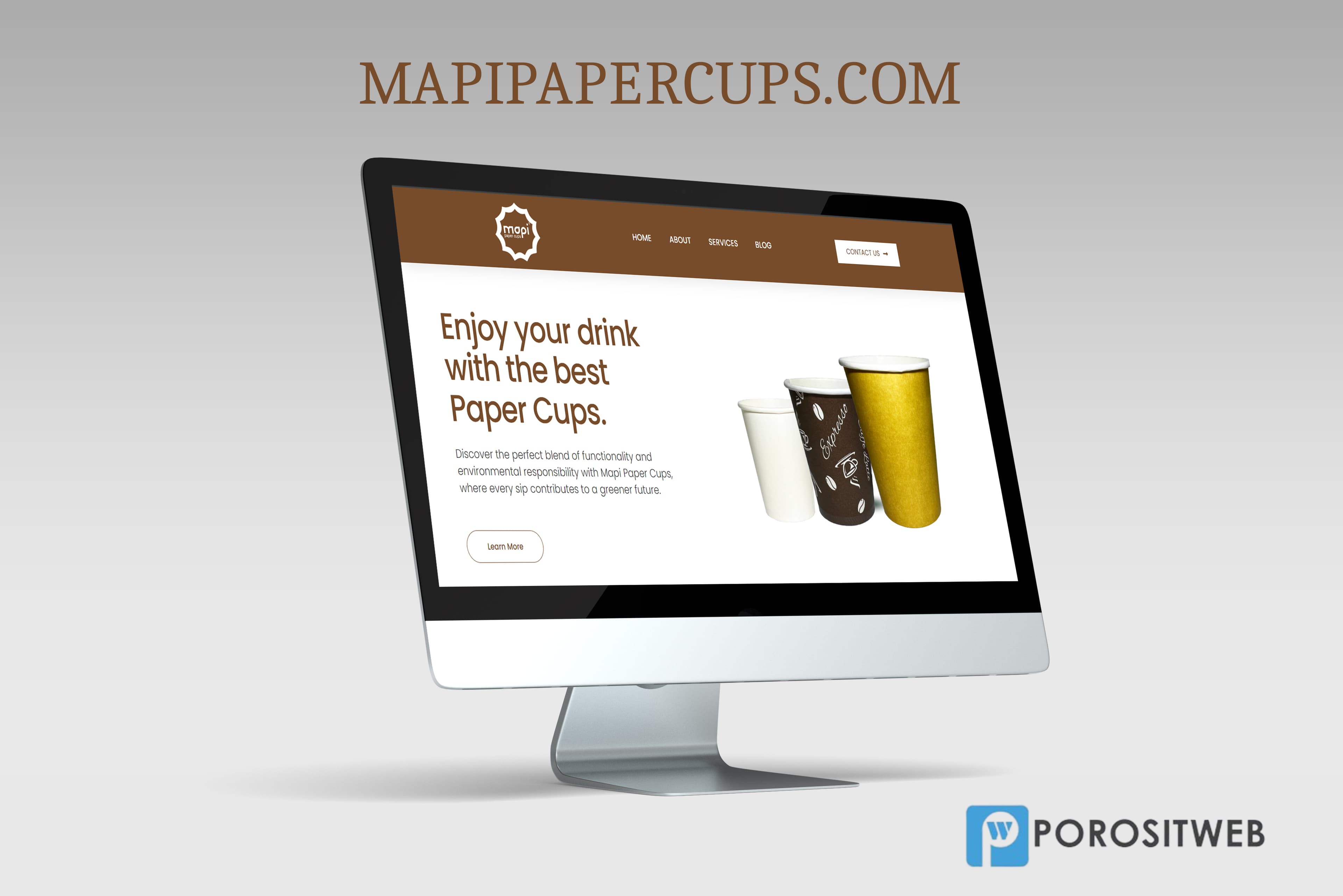 MAPIPAPERCUPS.COM – Ein Projekt, das mit Qualität und Sorgfalt von PorositWeb umgesetzt wurde