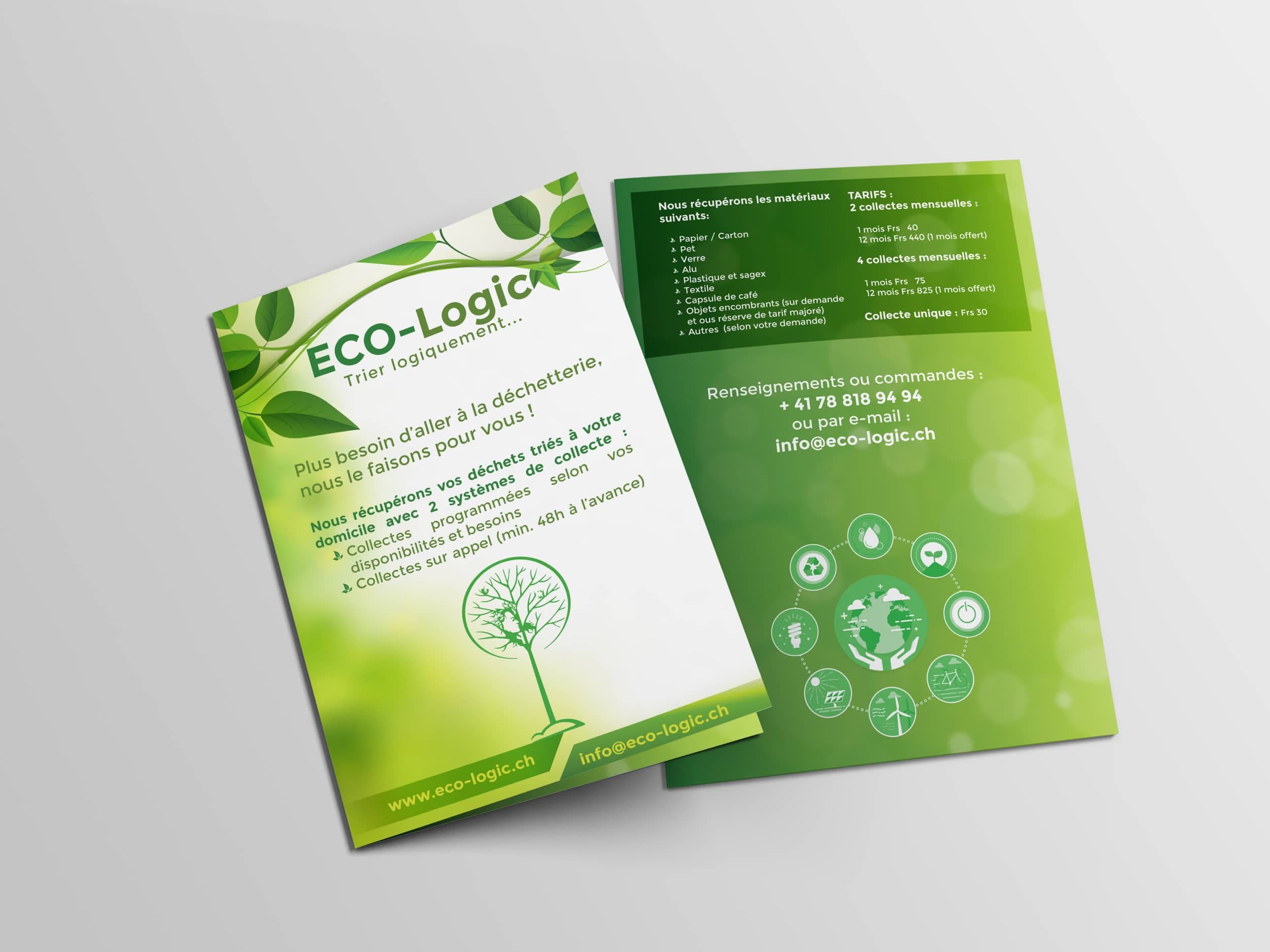 Dizajni i broshures per kompanine zvicrrane Eco Logic