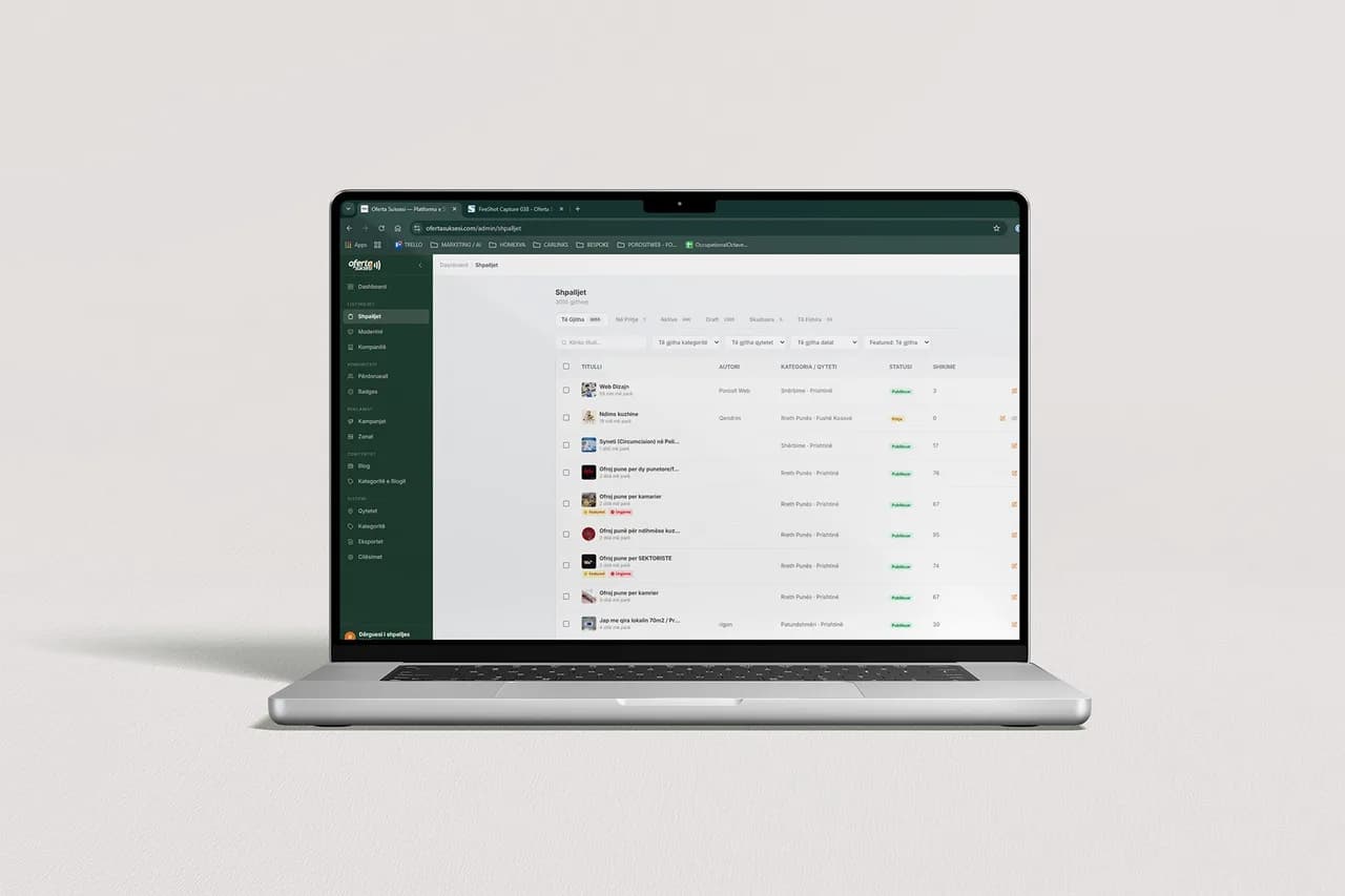 oferta dashboard